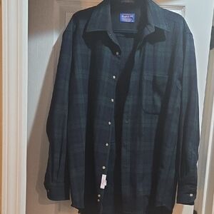 Pendleton Dark Plaid Button-Up Shirt